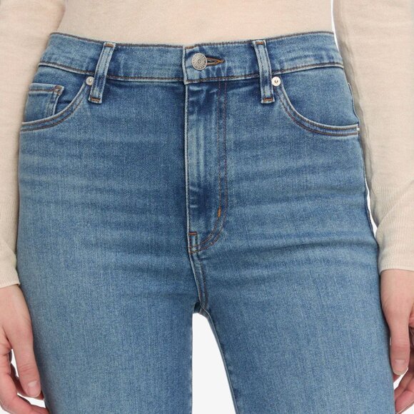 FRAME Le Sleek Straight High Rise JEANS Size 29 Flip Blue Stretch NEW $278 - Picture 4 of 10